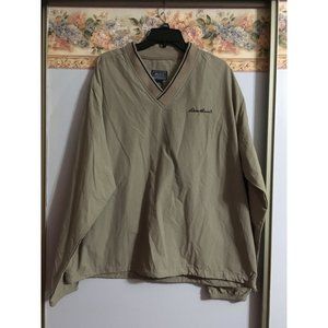 Eddie Bauer Large Lightweight Tan Casual Outdoor Packable Pullover Jacket